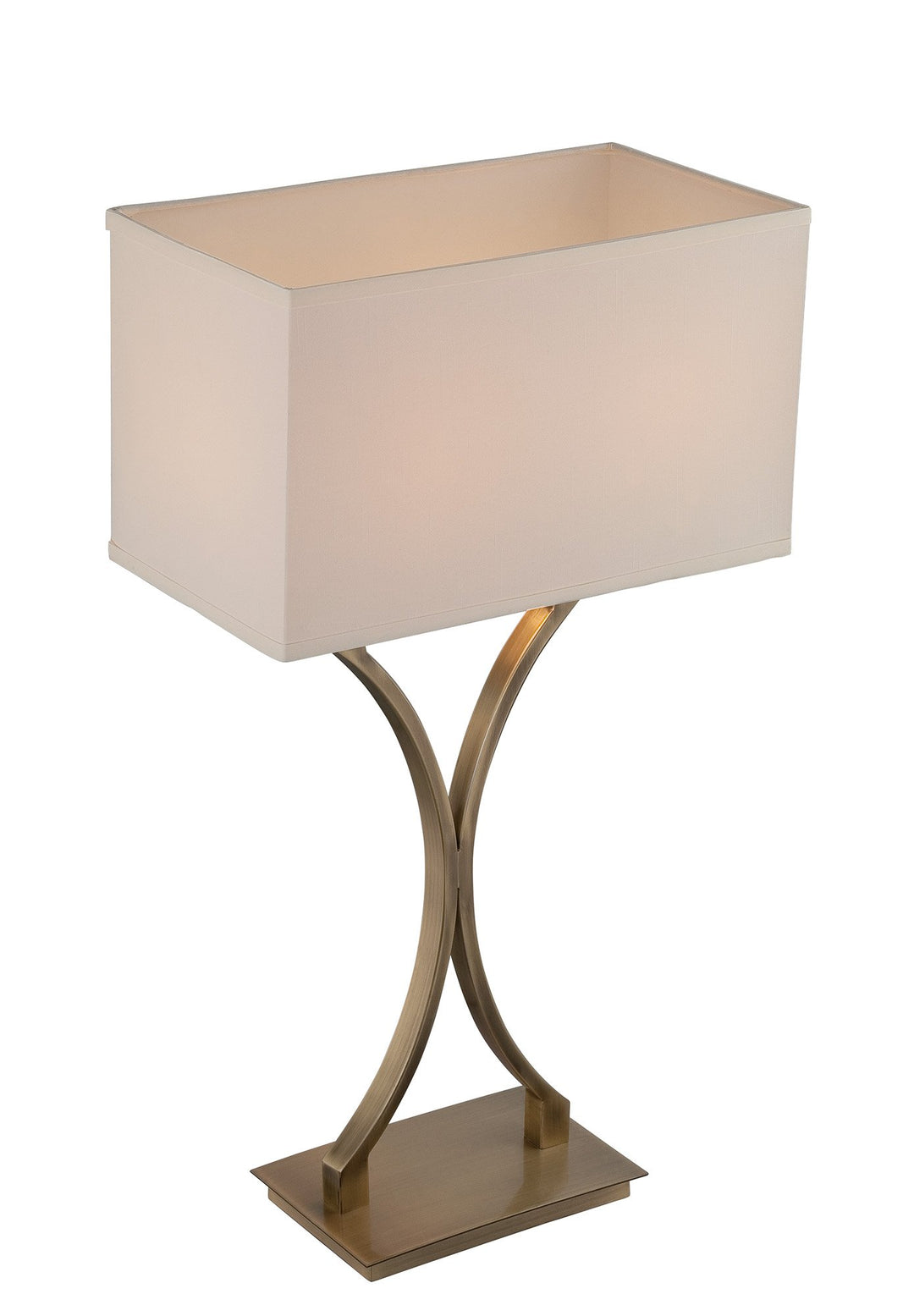 Lite Source LS-22615 Cruzito Table Lamp 29" x 9" x 16" Antique Brass/Off-White - Diamond Home USA