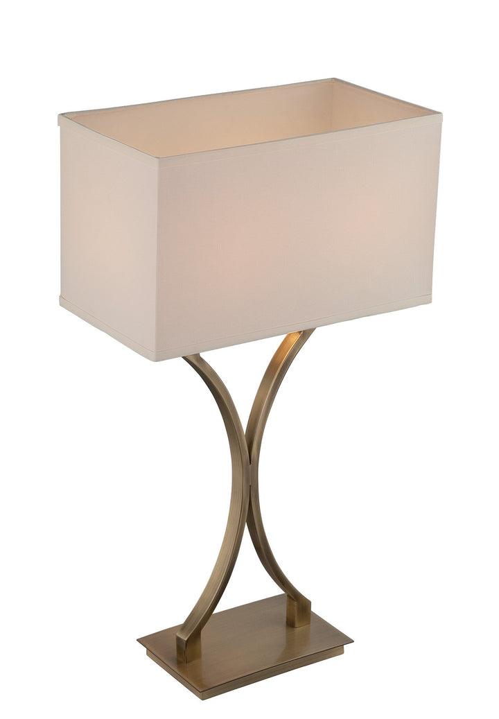 Lite Source LS-22615 Cruzito Table Lamp 29" x 9" x 16" Antique Brass/Off-White - Diamond Home USA
