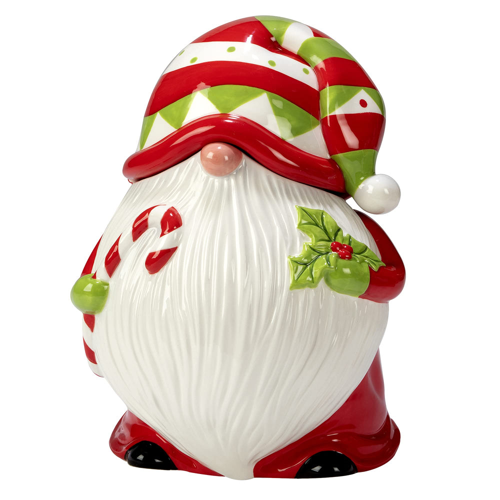 Certified International Holiday Magic Gnomes 3-D Cookie Jar 64 oz Multicolor - Diamond Home USA