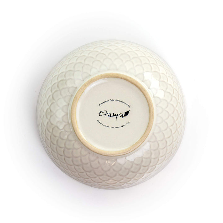 Honey Ivory 16 Piece Stoneware Dinnerware Set In Textured Casual Round - Diamond Home USA