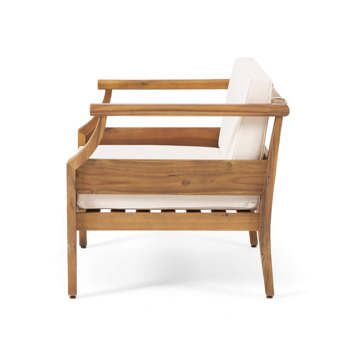 Christopher Knight Home Daisy Outdoor Club Chair with Cushion (Set of 2) Teak - Diamond Home USA