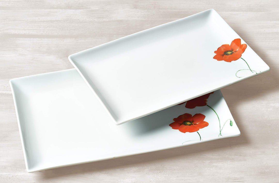 Poppy 2 Piece Serving Tray Set - Diamond Home USA