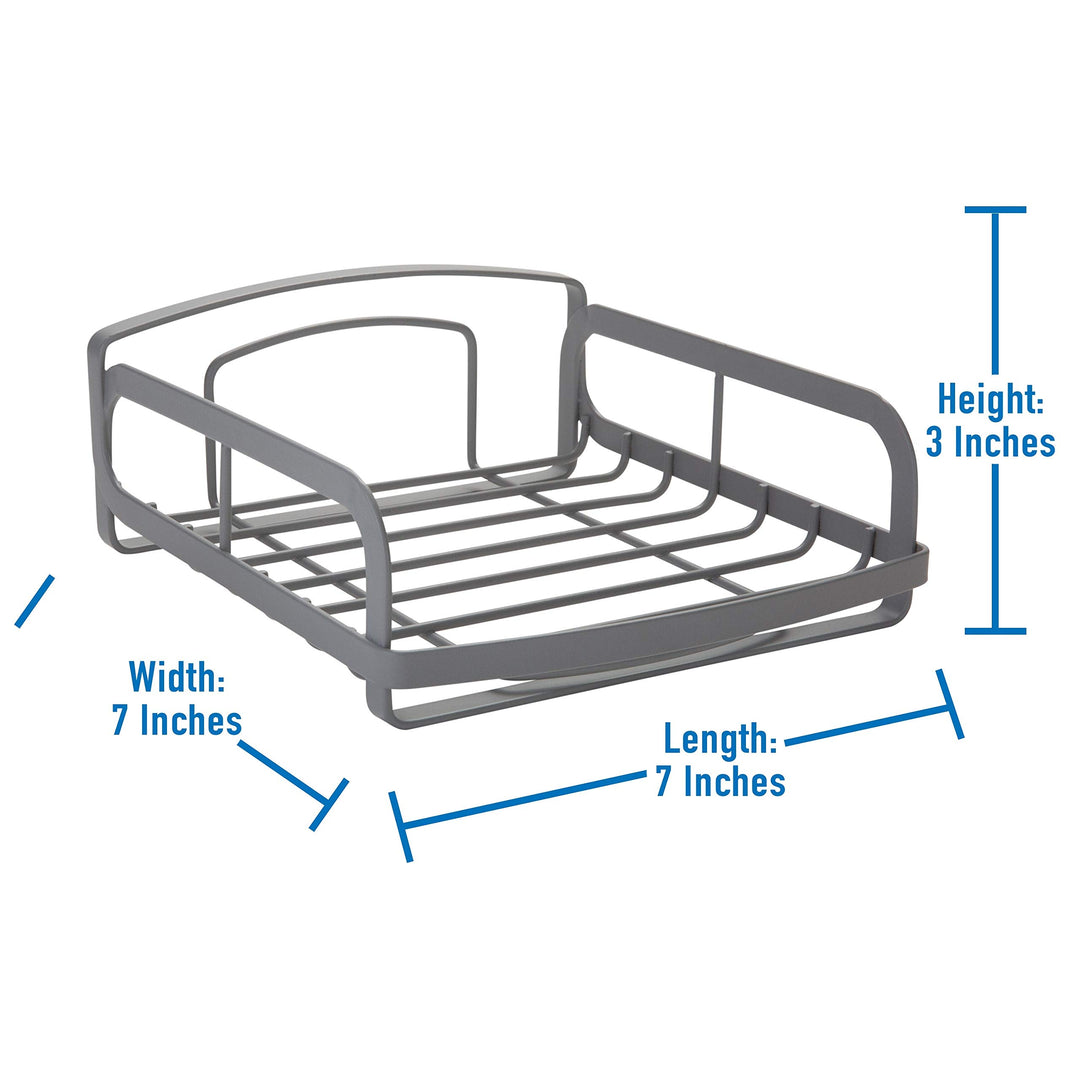 Kitchen Details Industrial Collection Napkin Holder 7.5"x 7.2"x 3" Grey Steel - Diamond Home USA