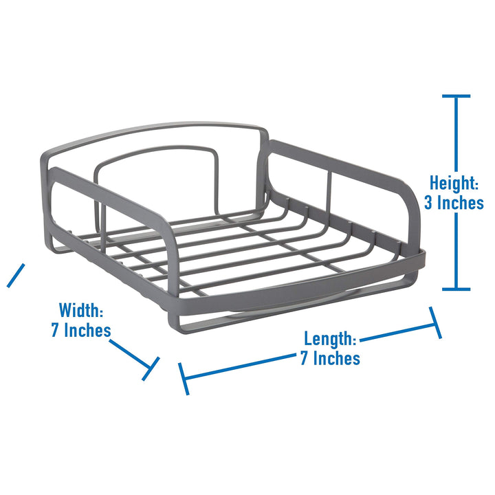 Kitchen Details Industrial Collection Napkin Holder 7.5"x 7.2"x 3" Grey Steel - Diamond Home USA