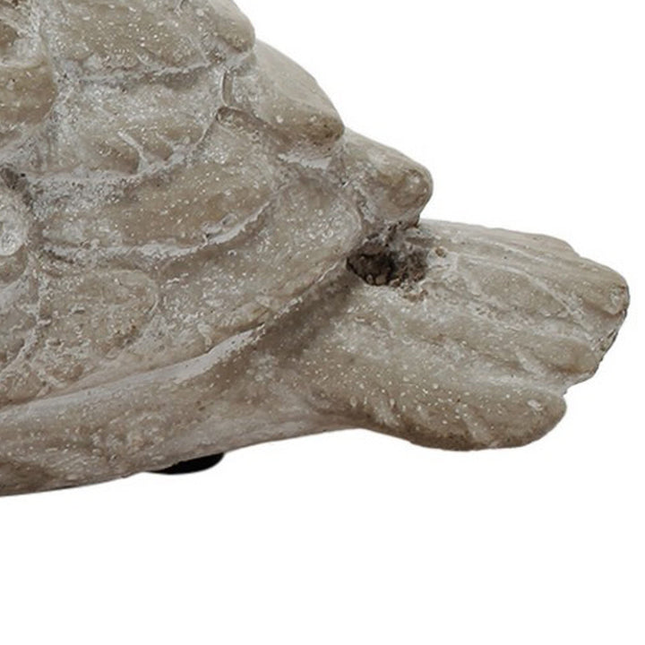 Set of 2 Sitting Resting Birds Accent Weathered Gray Ceramic Grey Modern - Diamond Home USA