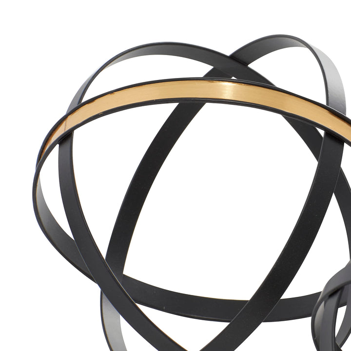 Black Iron Contemporary Sculpture Geometric (Set of 3) 7 X 6 - Diamond Home USA