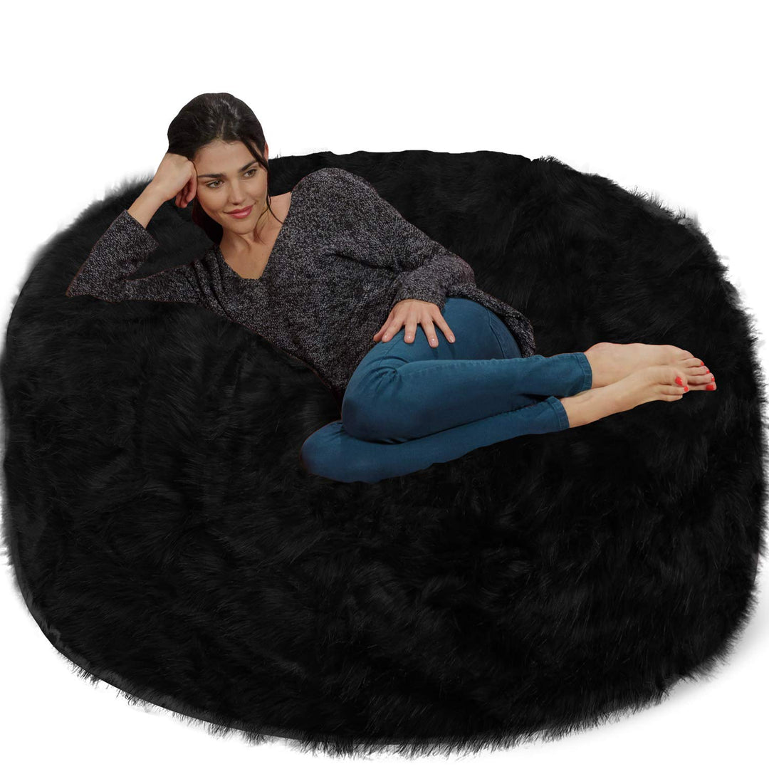 Chill Sack Bean Bag Chair: Giant Bean Bags Memory Foam Bean Bag Chair 5-feet - Diamond Home USA