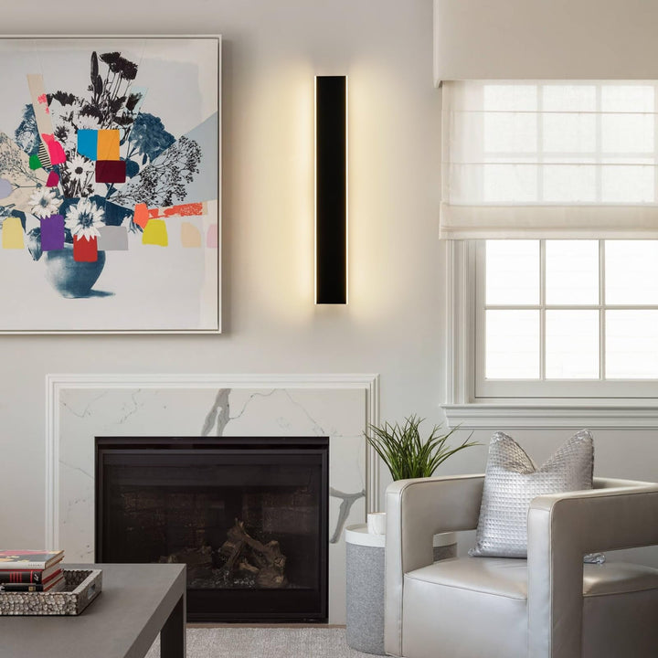 Modern Dimmable Matte Black Led Bathroom Vanity Light Fixtures Wall W24 - Diamond Home USA