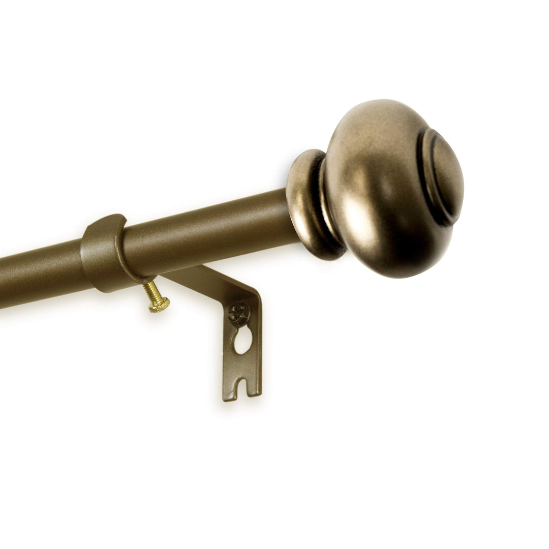 InStyleDesign Monroe Adjustable Curtain Rod Cocoa 28-48 Inch - Diamond Home USA
