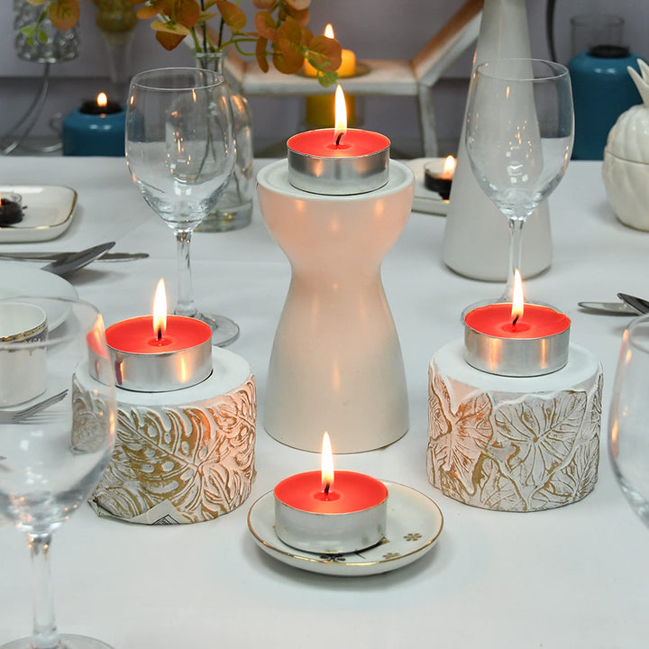 Zest Candle 12-Piece Tin Cups Tealight Candles Mega Oversized Red s