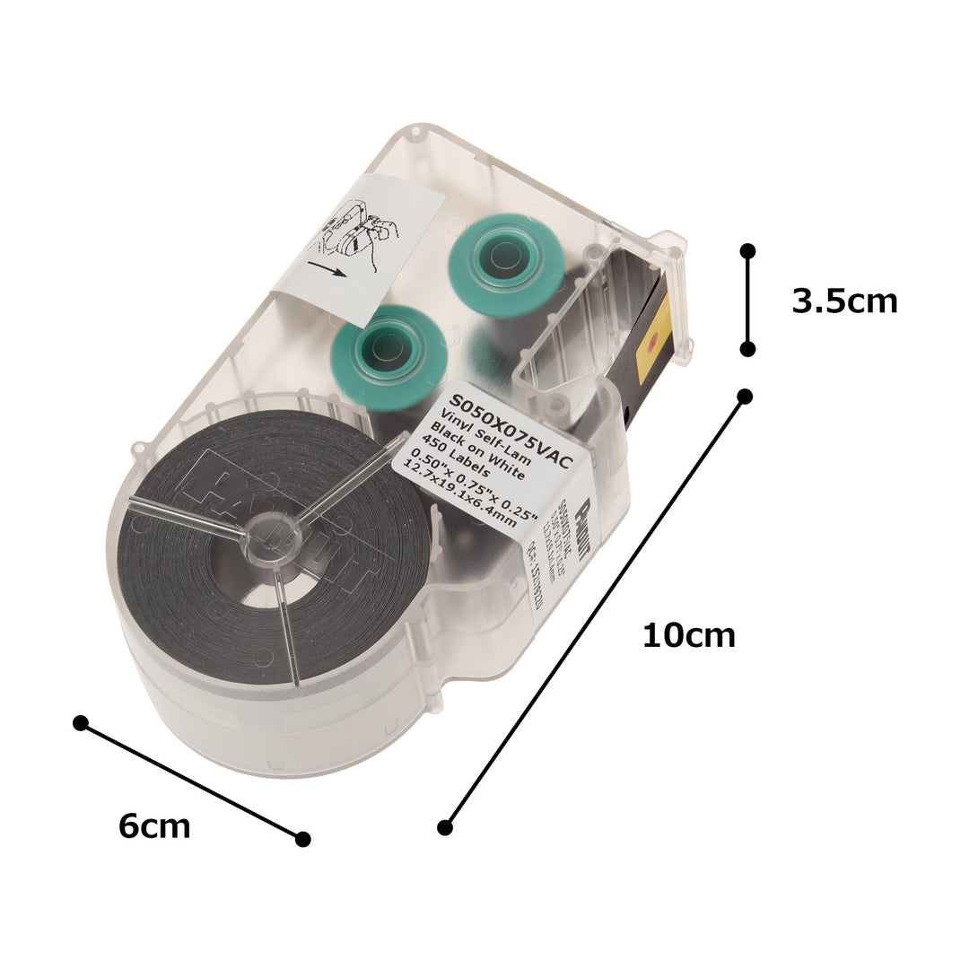 Panduit S100X075VAC P1 Cassette Self-Laminated Label Vinyl White 1.00 by - Diamond Home USA