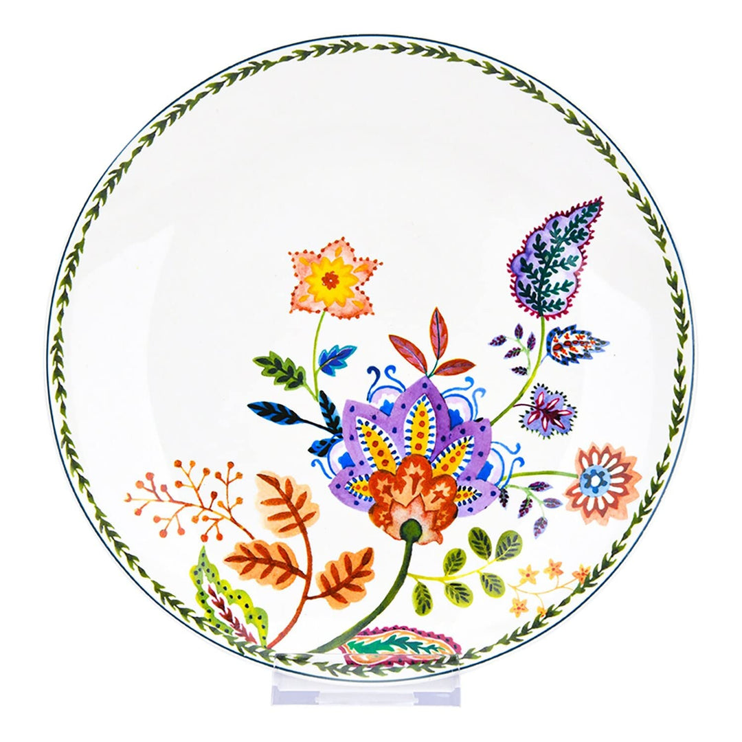 Flower Garden Bone China Dinnerware Set of 20 for 4 Multi Color Floral Casual - Diamond Home USA