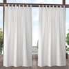 Exclusive Home Cabana Solid Indoor/Outdoor Light Filtering Hook-and-Loop Tab Top 54x120 - Vanilla