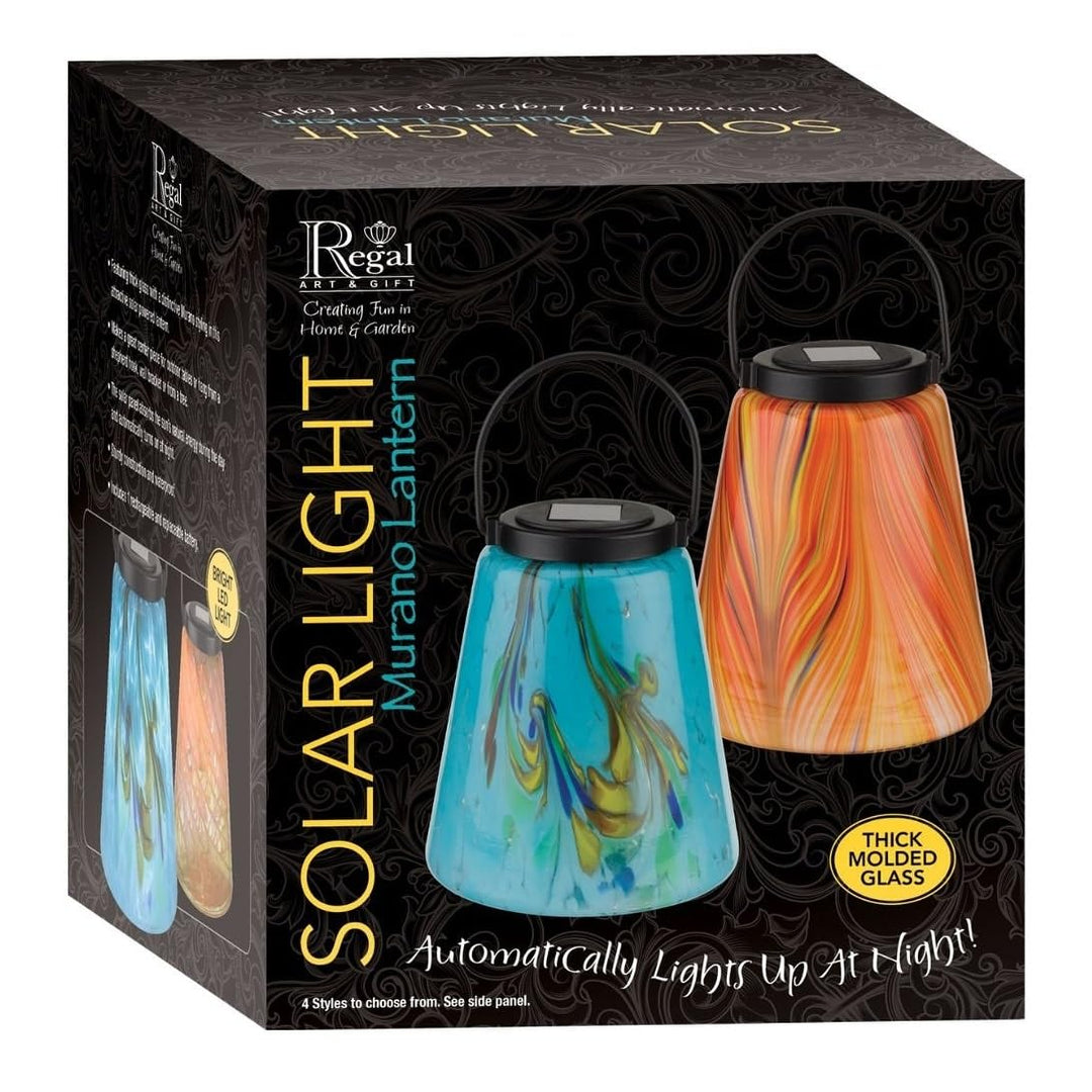 Solar Lantern Blue Glass