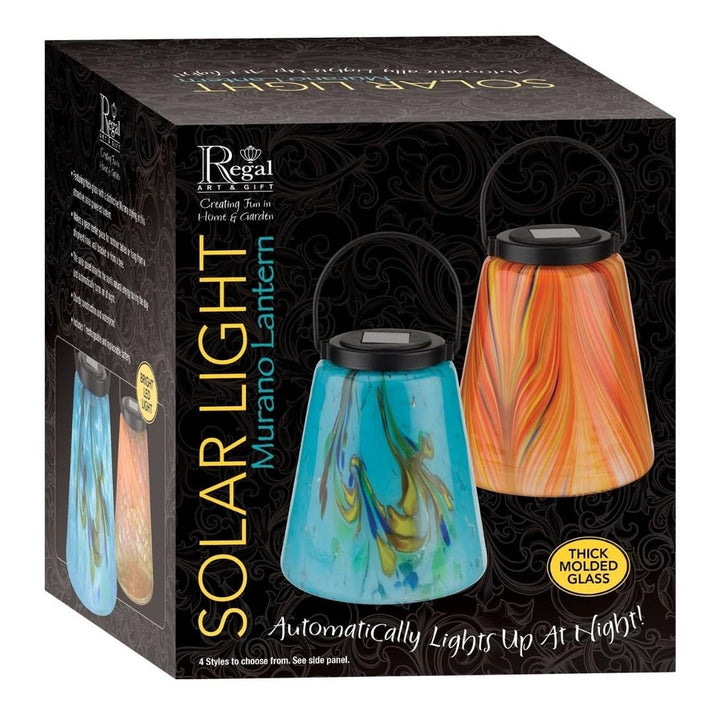 Solar Lantern Blue Glass