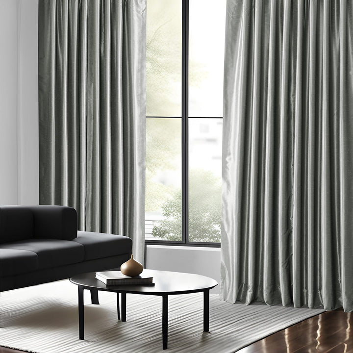 HPD Half Price Drapes Grommet Blackout Curtains for Bedroom Faux Dupioni Silk 50 - Diamond Home USA