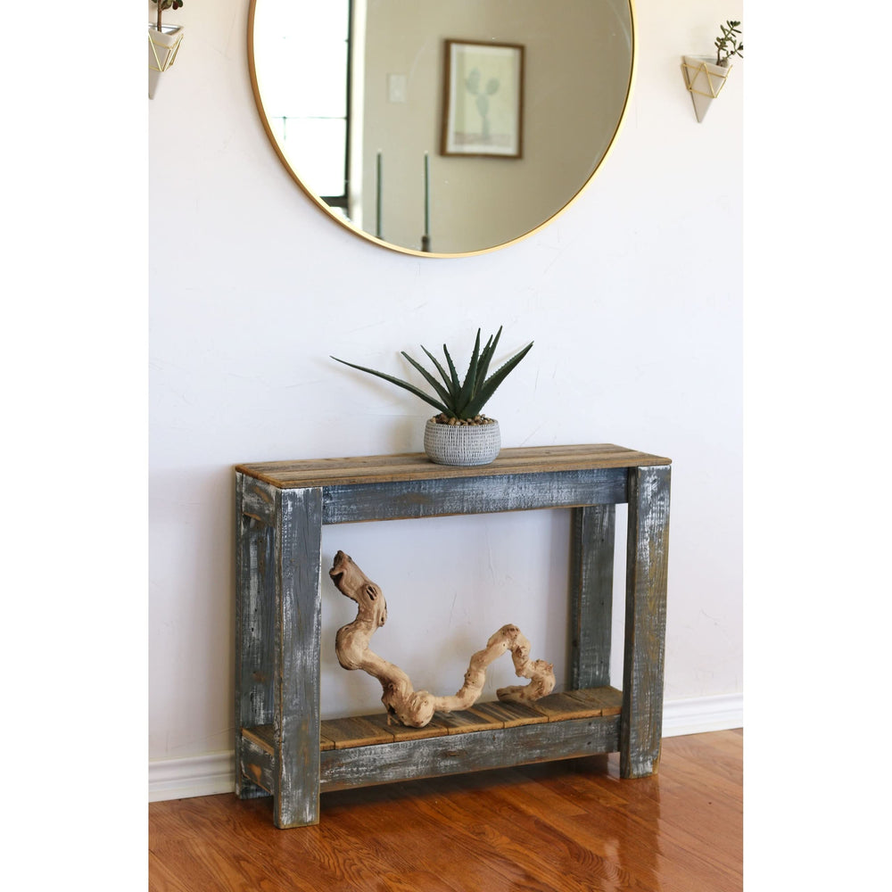Gray Combo 36" Console Table Grey armhouse Rectangular Reclaimed Wood Natural - Diamond Home USA