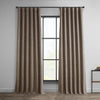 HPD Half Price Drapes Faux Linen Room Darkening Curtains - 120 Inches Long Dutch Cocoa - 50 X 120