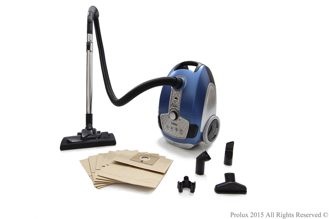 Demo Model Prolux Tritan Blue Canister Vacuum HEPA Sealed Hard Floor Vacuum with - Diamond Home USA