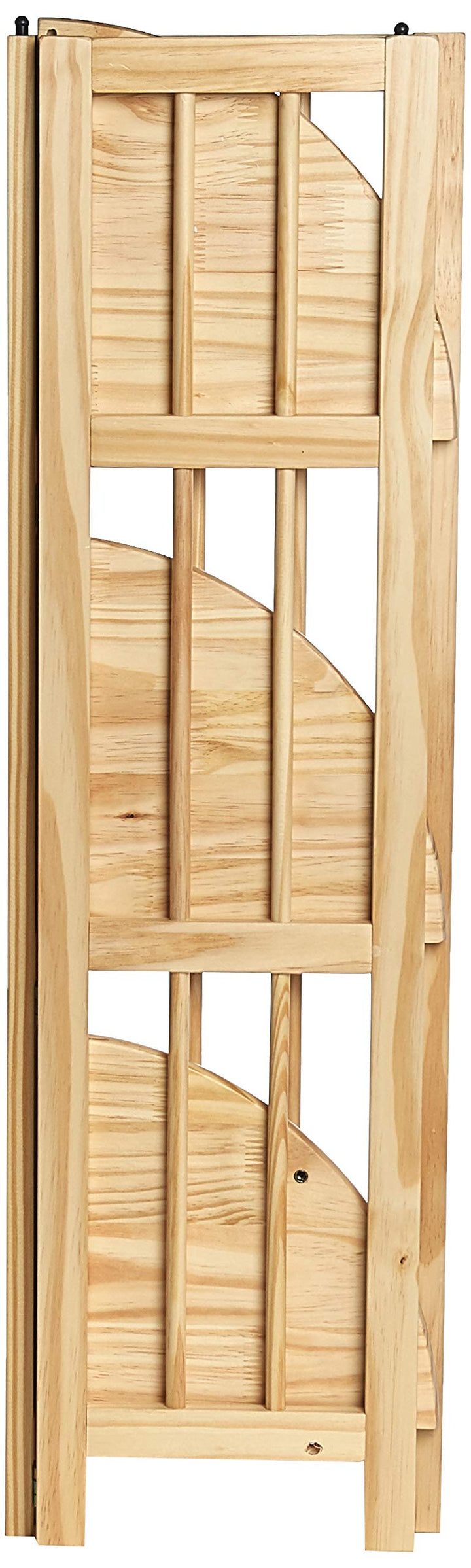 Casual Home 4-Shelf Corner Folding Bookcase Natural - Diamond Home USA