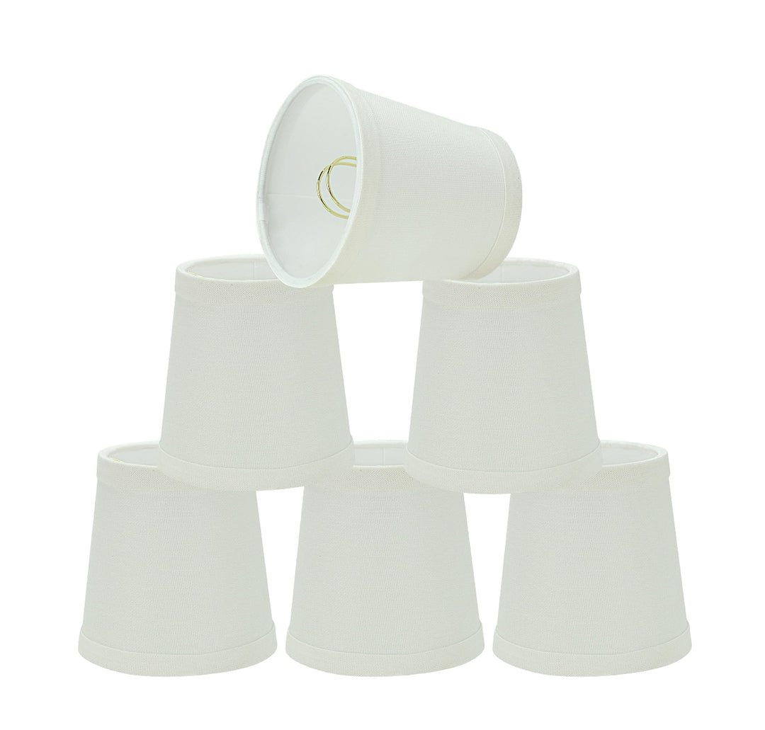 Aspen Creative 32719-6 Small Hardback Empire Shape Chandelier Clip-On Lamp Shade