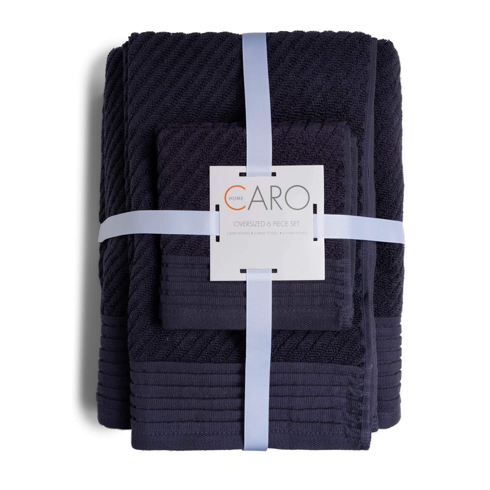 Caro Home Beacon 6-Piece Towel Set Persian Periwinkle - Diamond Home USA