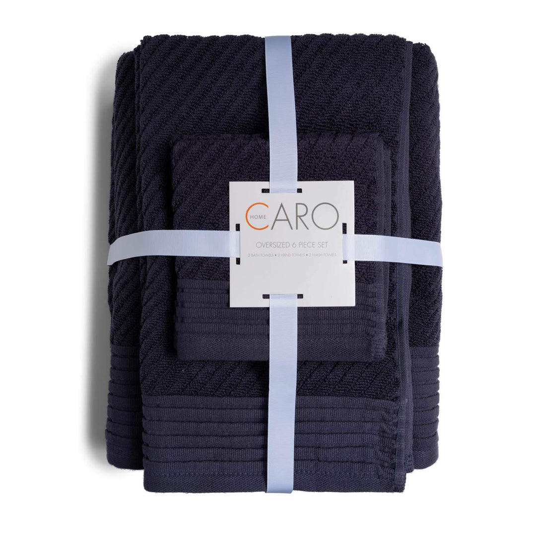 Caro Home Beacon 6-Piece Towel Set Persian Periwinkle - Diamond Home USA