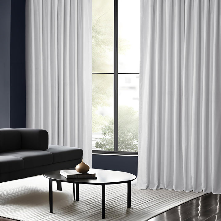 HPD HALF PRICE DRAPES Ruched Faux Dupioni Silk Curtains for Living Room 50 X