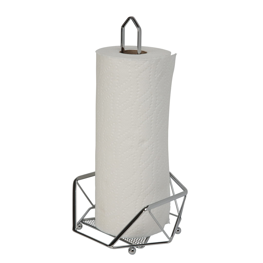 Kitchen Details Chrome Geode Paper Towel Holder|Countertop|Free Standing|Holds 1 - Diamond Home USA