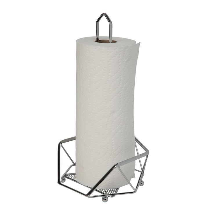 Kitchen Details Chrome Geode Paper Towel Holder|Countertop|Free Standing|Holds 1 - Diamond Home USA