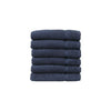 Linum Home Textiles 100% Turkish Cotton Denzi Washcloths Set of 6 Dark Blue Navy Blue