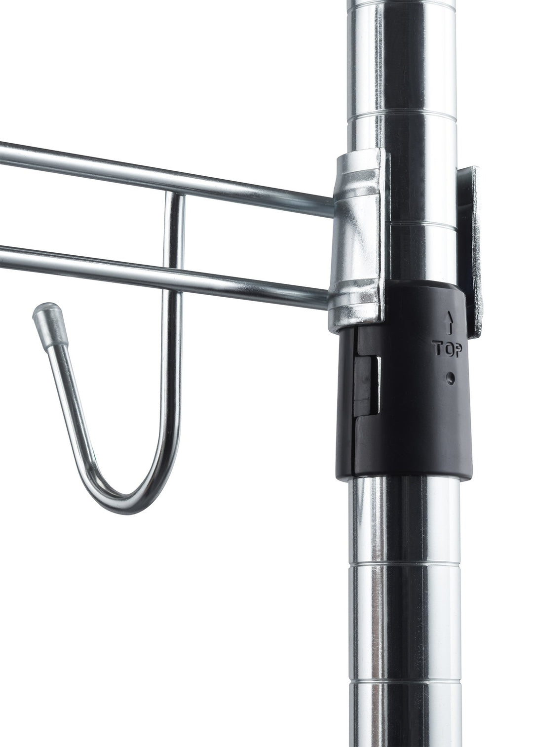 TRINITY Eco Rolling Garment Rack with Shelves Hooks for Clothing - Diamond Home USA
