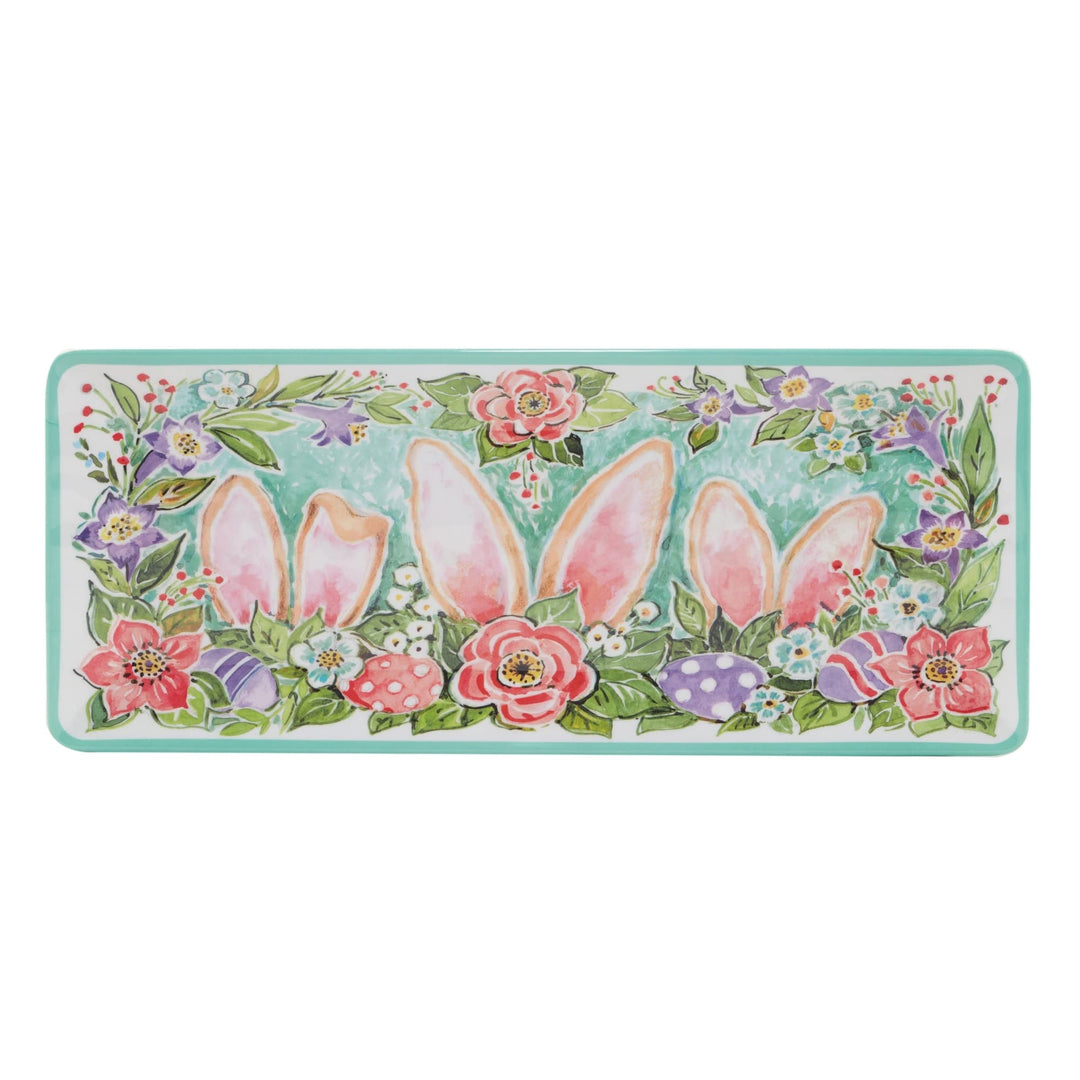 Joy Of Easter 3 Piece Hostess Set Multi Color Floral Casual Farmhouse Round - Diamond Home USA