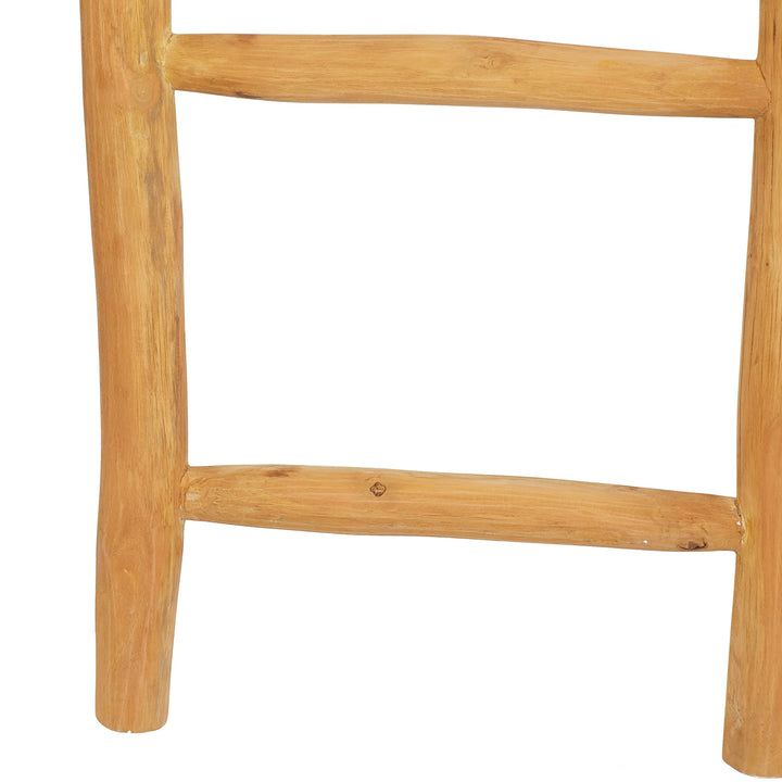 Brown Teak Wood Natural Ladder 59 X 18 2 Modern Contemporary - Diamond Home USA