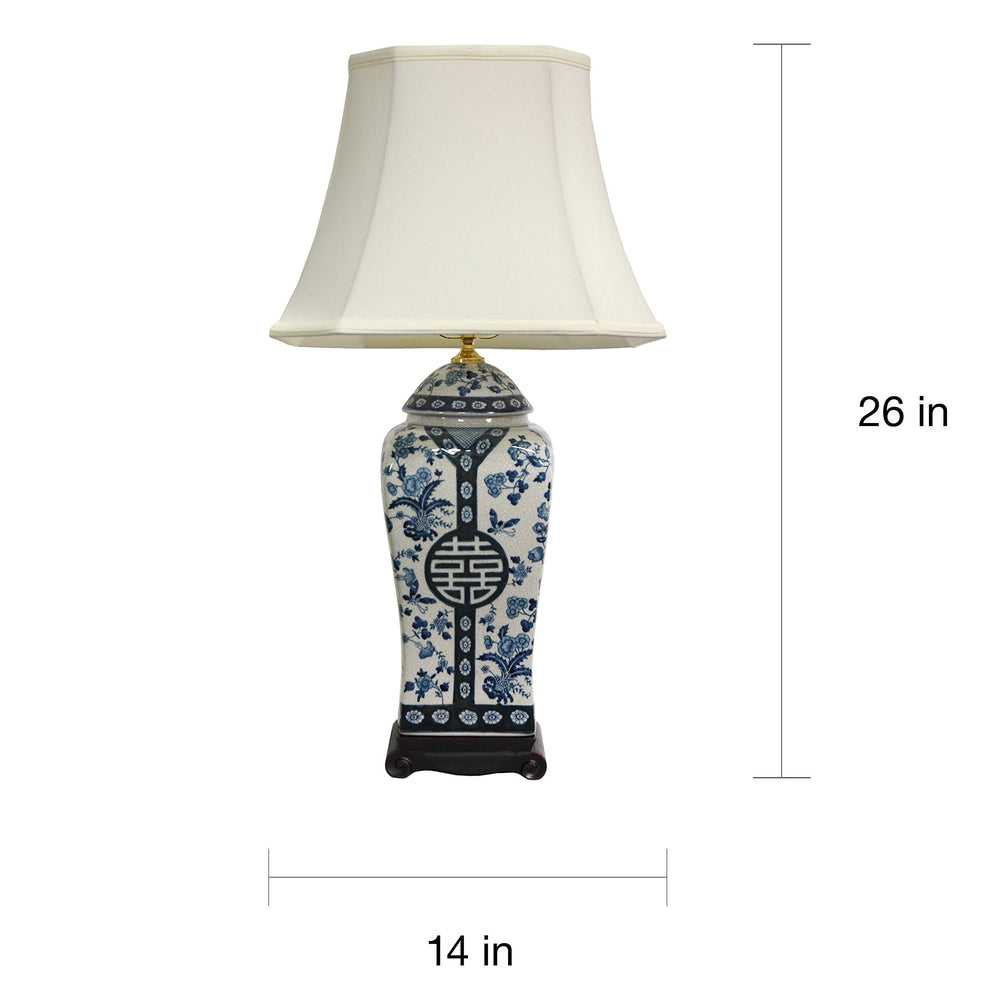 Handmade 26-inch Blue and White Vase Lamp (China) Traditional - Diamond Home USA