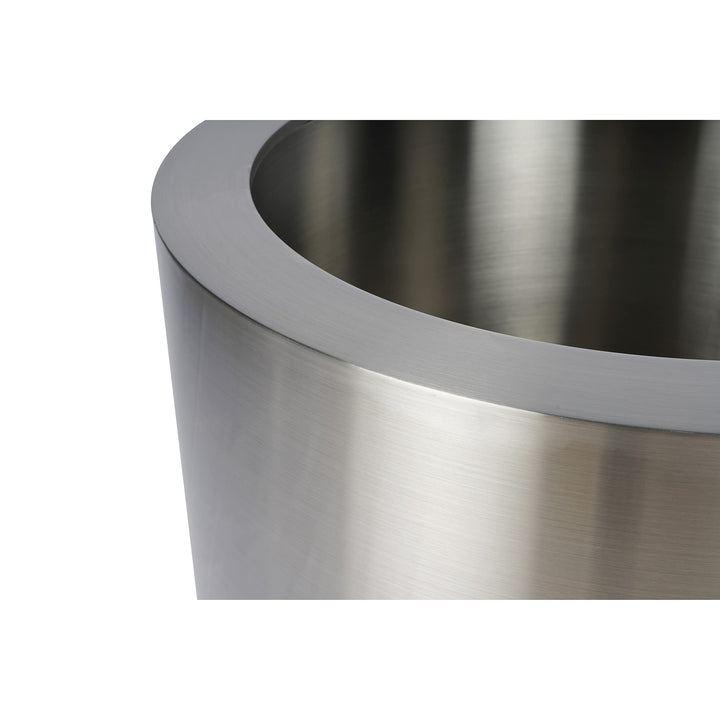 Hotshot 15" Wood Burning Fire Pit Silver Round Stainless Steel - Diamond Home USA