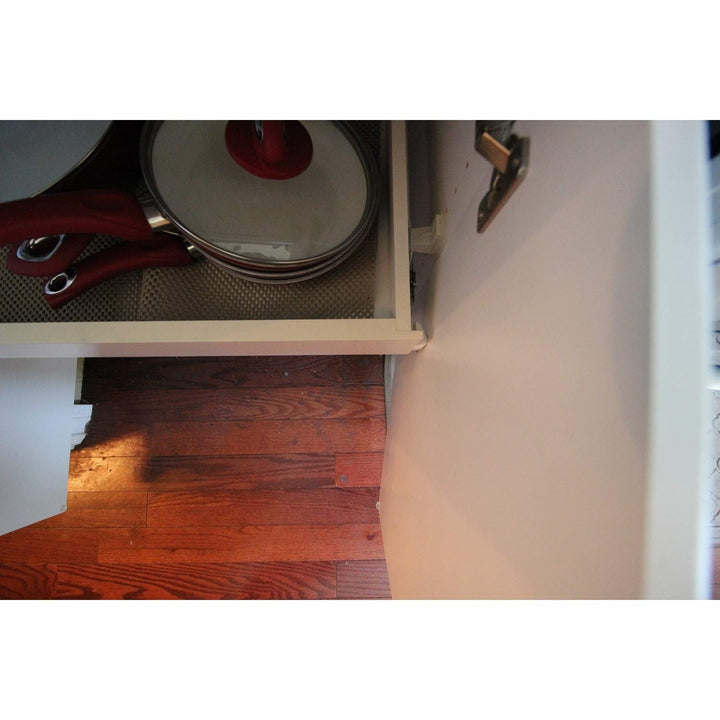 Drawer Slide Bumpers for Roll Out Shelves 10 Pack - Silver White Plastic - Diamond Home USA