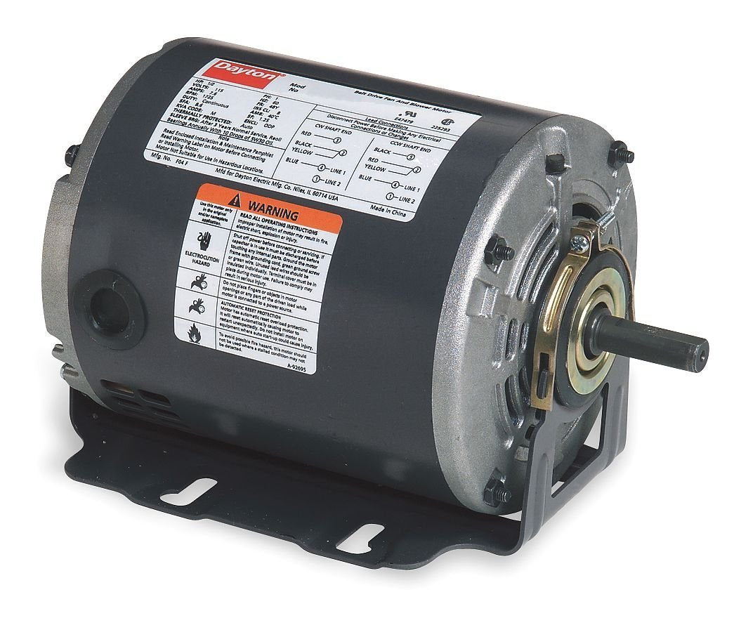 Dayton 5K261 Motor 1/3 hp 60Hz Belt Degrees_Fahrenheit to Volts Amps (