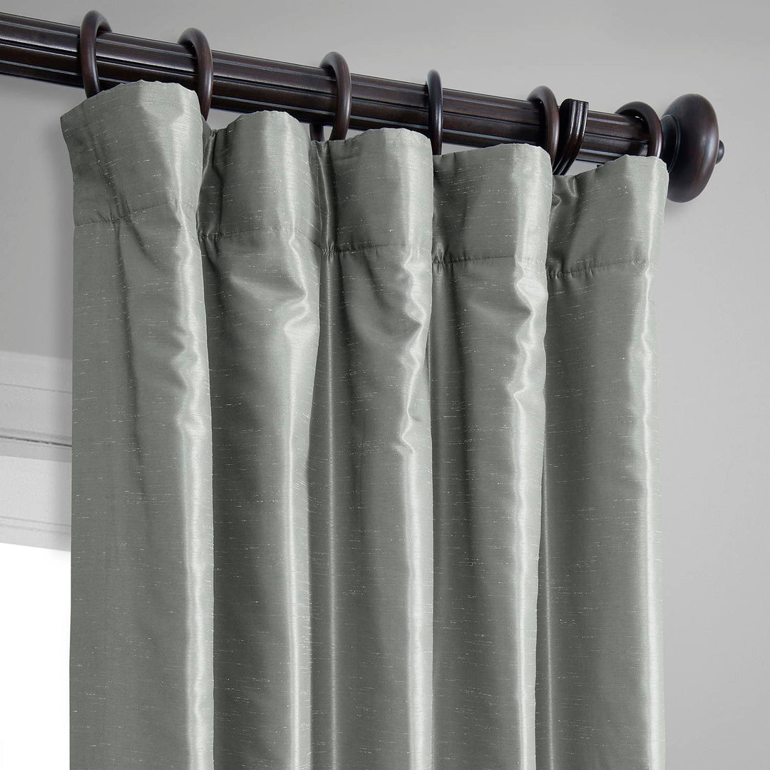 Exclusive Fabrics Textured Faux Dupioni Silk Thermal Blackout Curtains (1 Panel)