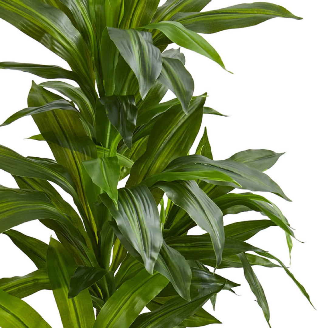 Nearly Natural 4ft. Dracaena Artificial Plant in Sand Colored Planter (Real - Diamond Home USA