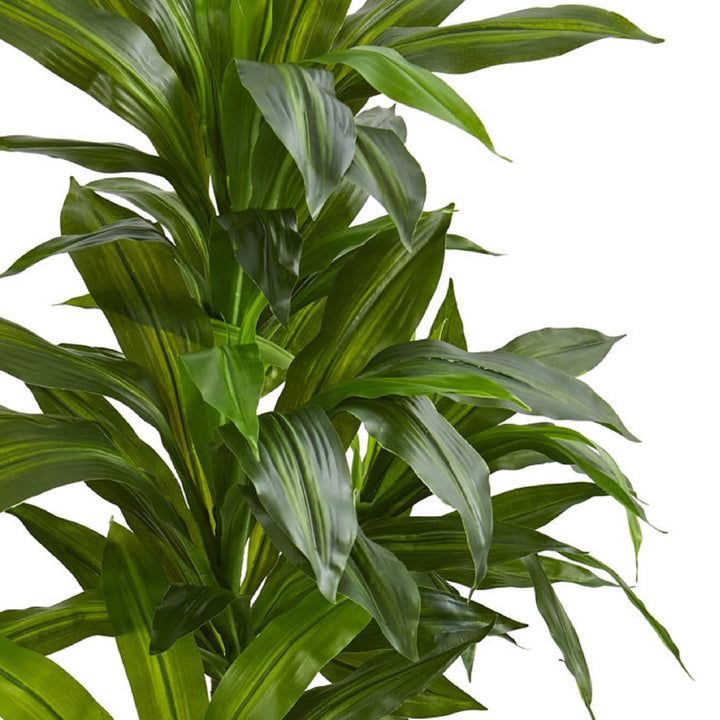 Nearly Natural 4ft. Dracaena Artificial Plant in Sand Colored Planter (Real - Diamond Home USA
