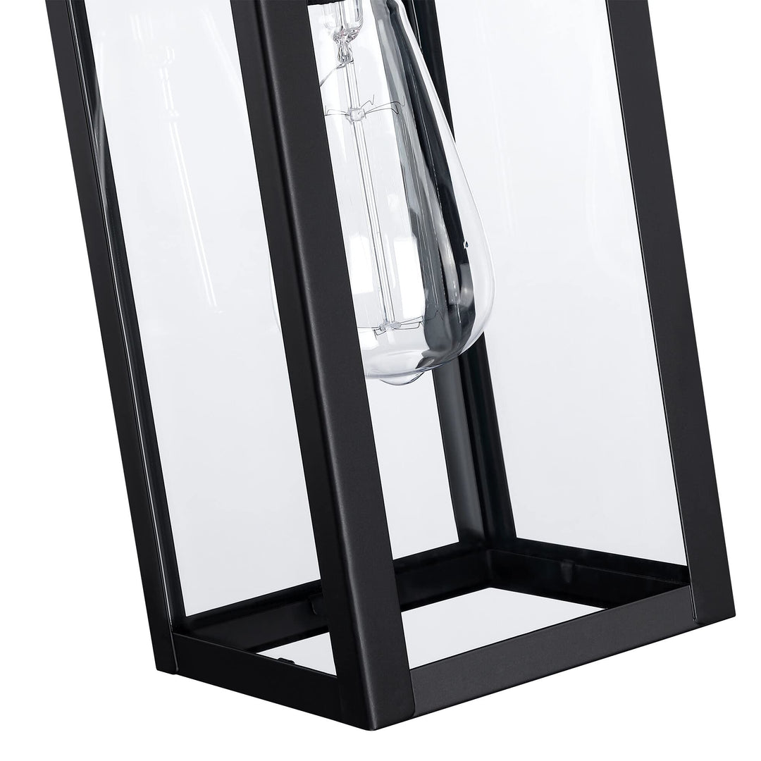 1 Light Industrial Style Metal Matte Black Wall Sconce - Diamond Home USA