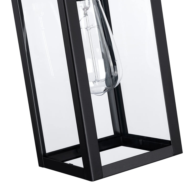 1 Light Industrial Style Metal Matte Black Wall Sconce - Diamond Home USA