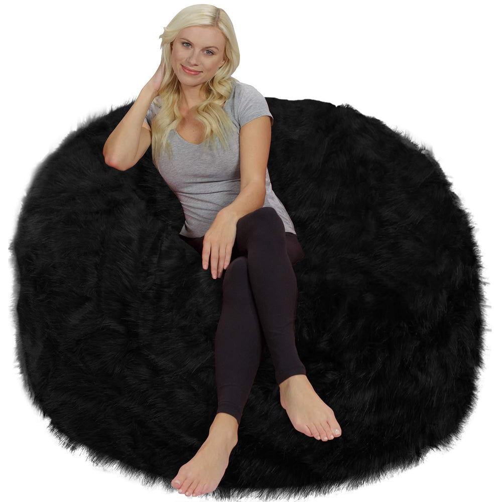 Chill Sack Bean Bag Chair: Giant Bean Bags Memory Foam Bean Bag Chair 5-feet - Diamond Home USA