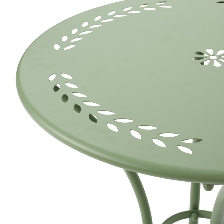 Christopher Knight Home 301284 "Lourdes CKH Outdoor Metal Bistro Set Matte Green - Diamond Home USA