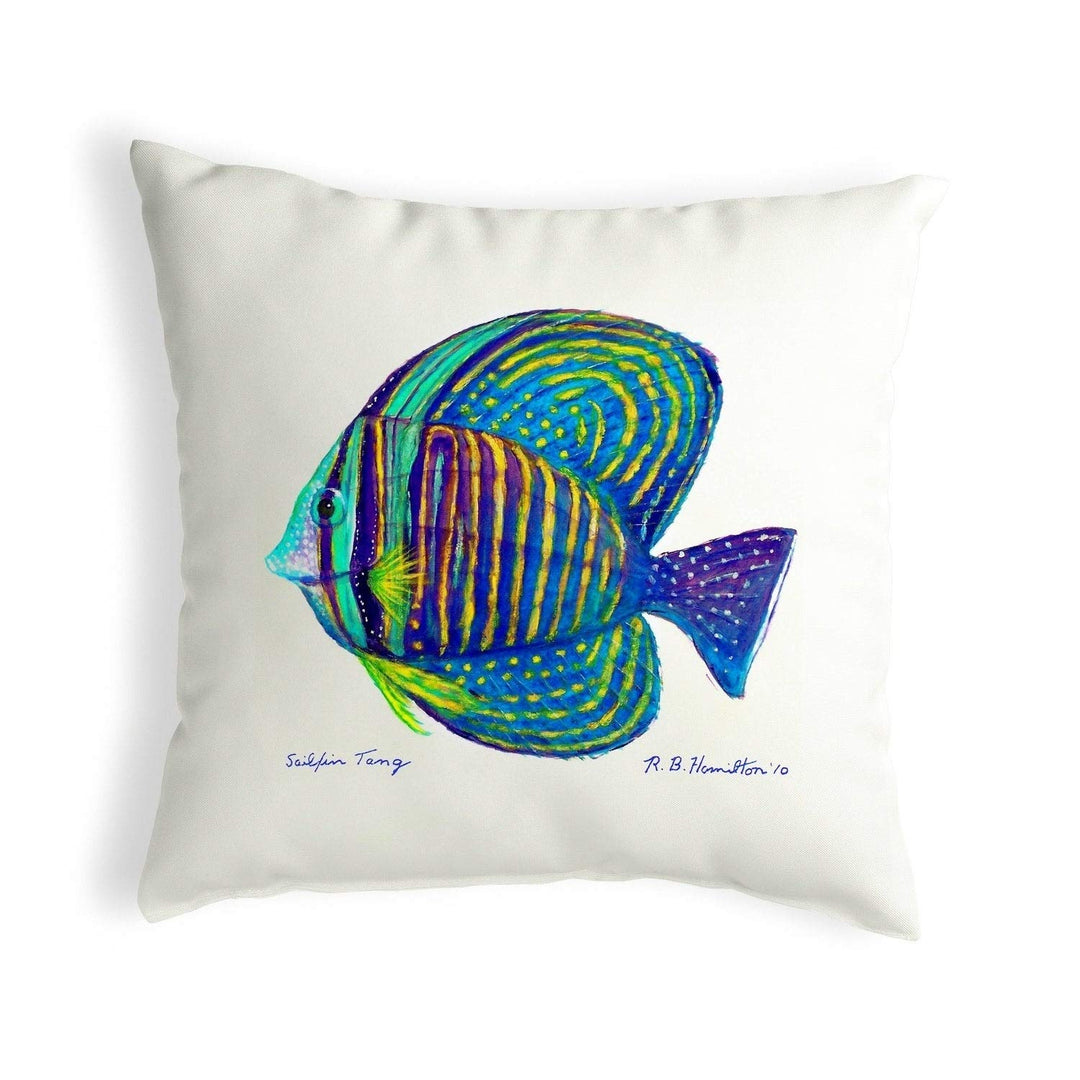 Small No-Cord Pillow 12x12 Multi Color Graphic Print Nautical Coastal