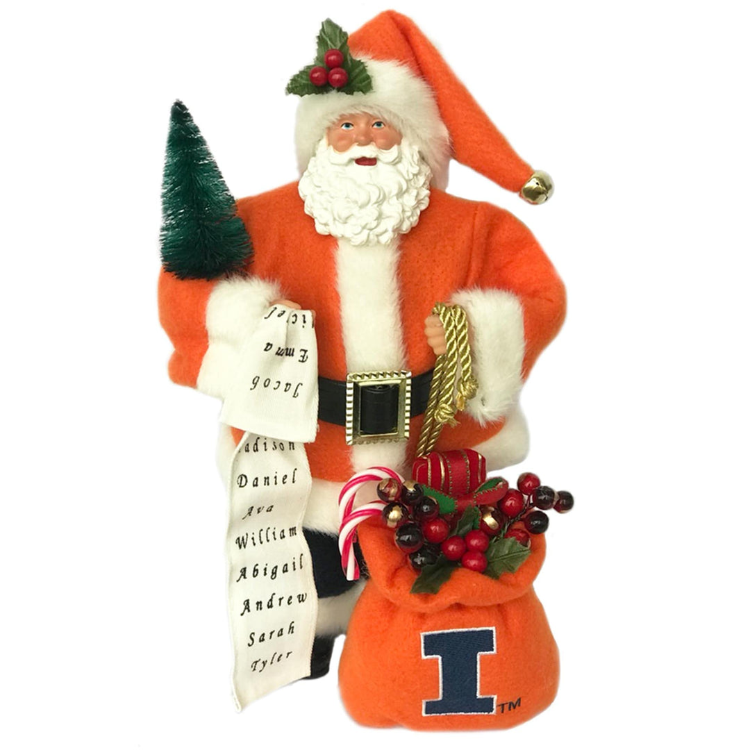 12 Inch Illinois Santa Orange
