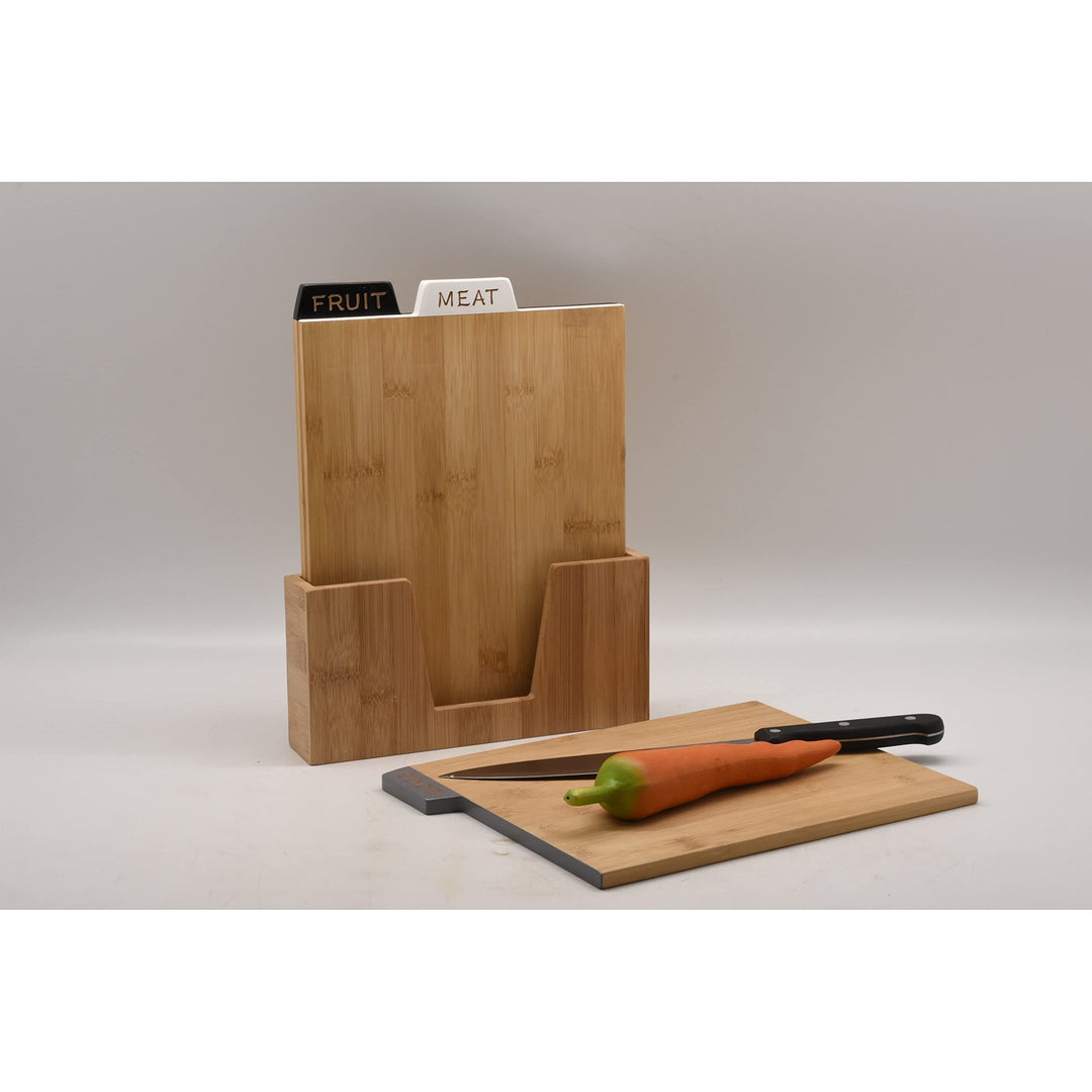 Set Of 3 Bamboo Cutting Board With Index Style Tab Design 23.7 * 4.7 * 30cm - Diamond Home USA