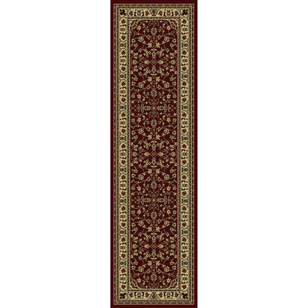 Formal Flower Oriental Runner Rug Polypropylene Traditional