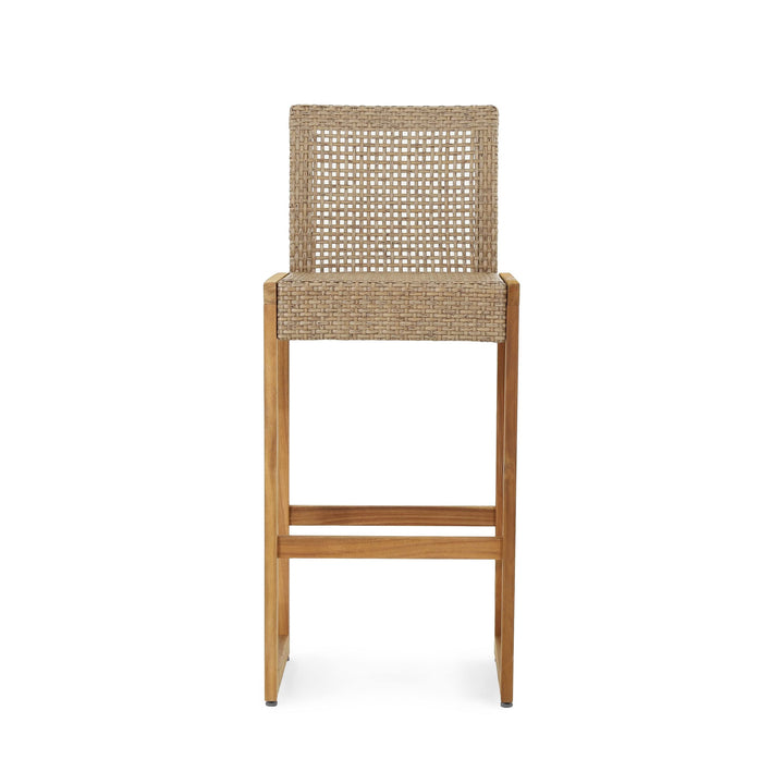 Christopher Knight Home Elon Outdoor Barstools - Wicker and Acacia Wood - - Diamond Home USA